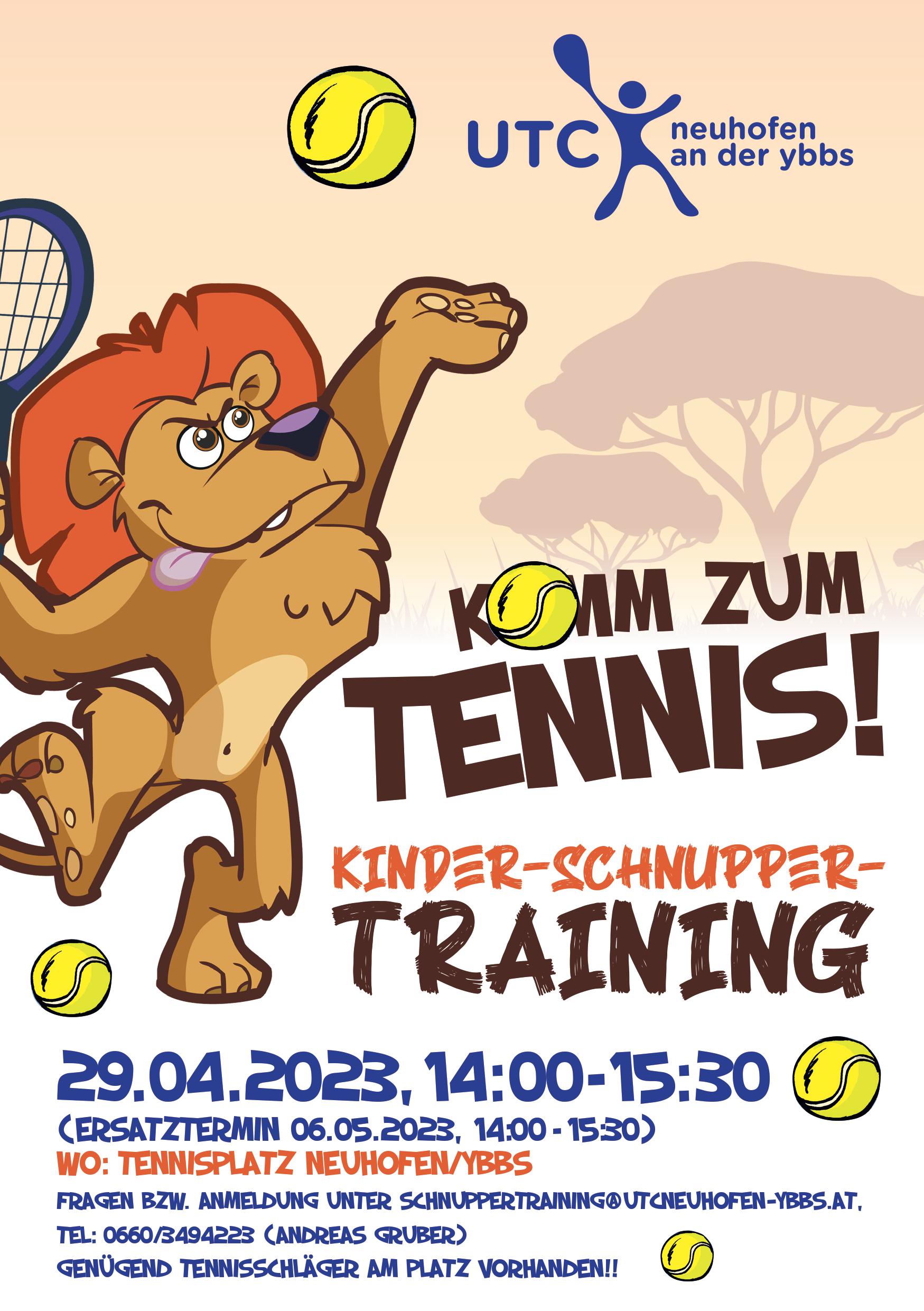 Tennis schnuppertraining A5 2023
